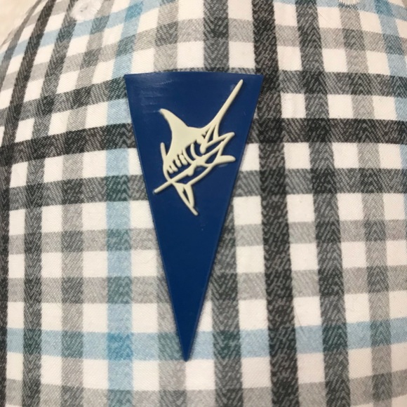 Guy Harvey blue white gray plaid hat fishing cap - Picture 2 of 8